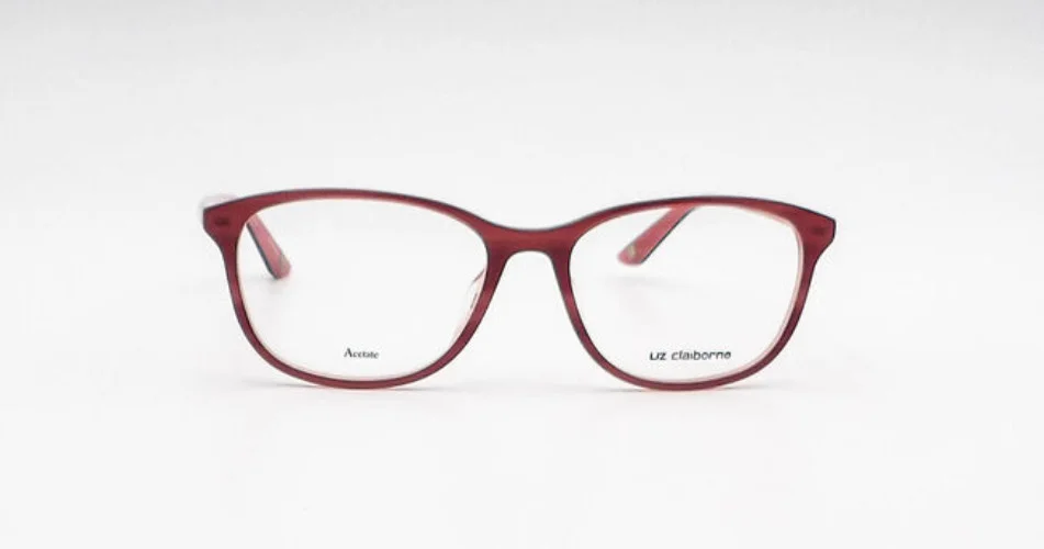 Liz Claiborne L653 1Zx Pink Horn Square Eyeglasses Frames 53-16-135