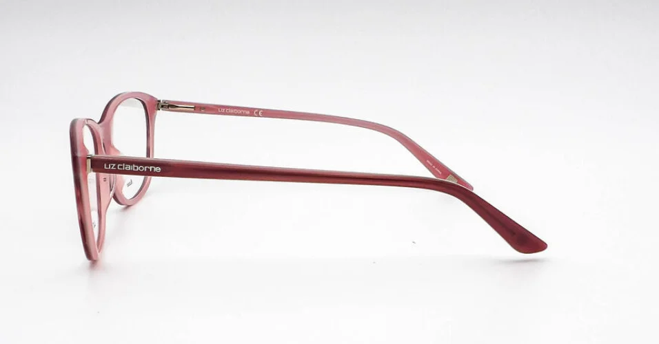 Liz Claiborne L653 1Zx Pink Horn Square Eyeglasses Frames 53-16-135 2