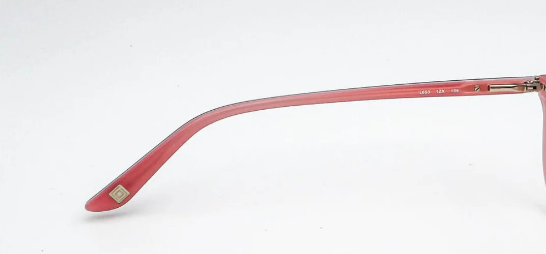 Liz Claiborne L653 1Zx Pink Horn Square Eyeglasses Frames 53-16-135 4