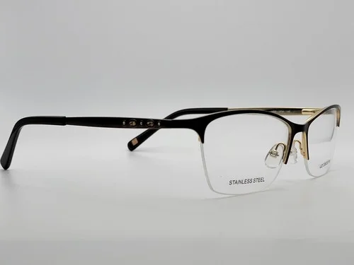 Liz Claiborne L654 UFM Brown Gold Cat Eye Semi-Rimless Eyeglass Frames 54-16-140