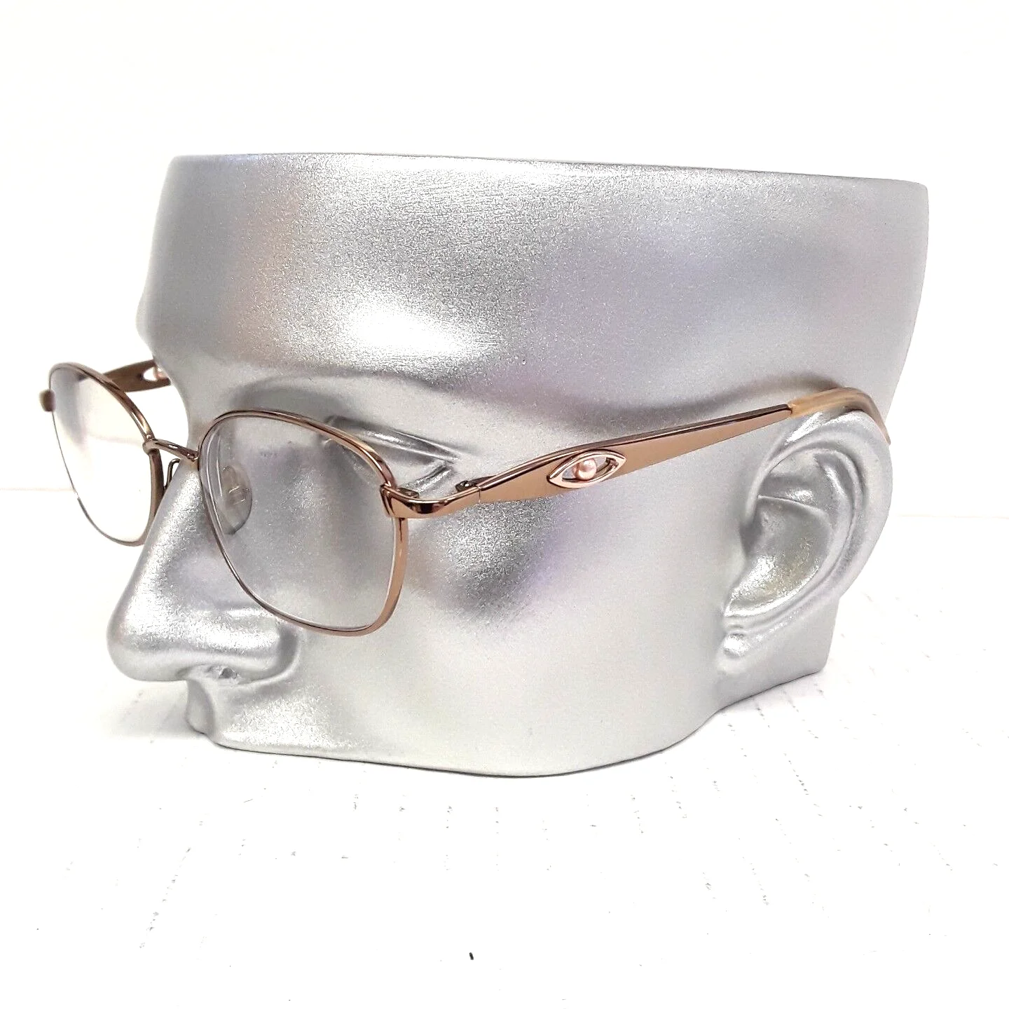 Lizwear Eyeglasses Frames 068P 52-17-130 Copper with faux pearl bead Flex arm 3