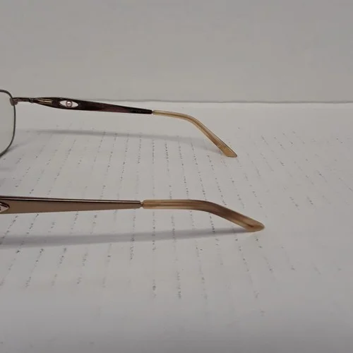 Lizwear Eyeglasses Frames 068P 52-17-130 Copper with faux pearl bead Flex arm 4