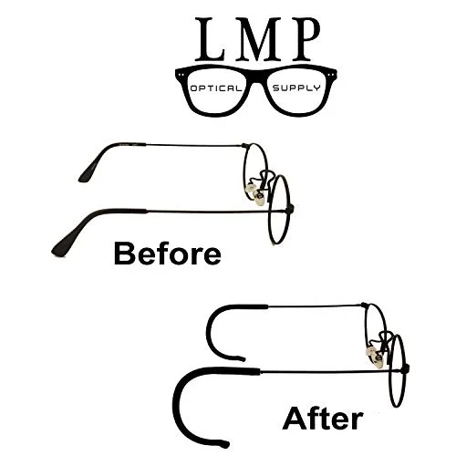 LMP OPTICAL® Cable Temple Retrofit Kit & Instructions Universal Fits Most Metal frames 1.3mm (3 Pair, Brown) 4