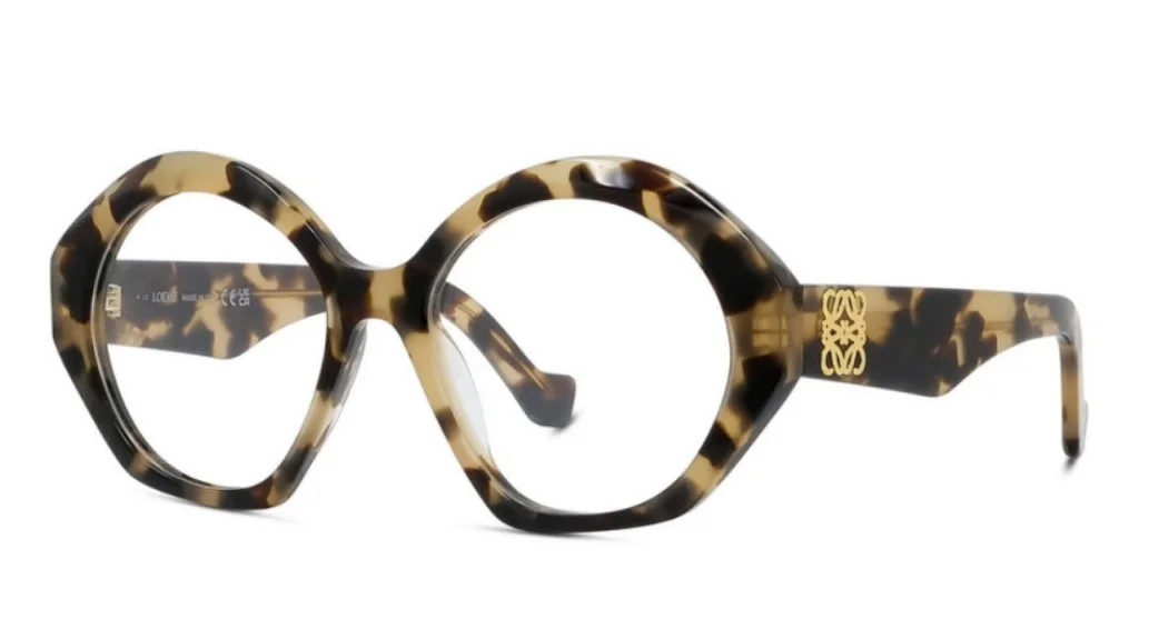 LOEWE Chunky Anagram Eyeglasses LW50057I 053 Tortoise Optical Frame 53-17-140