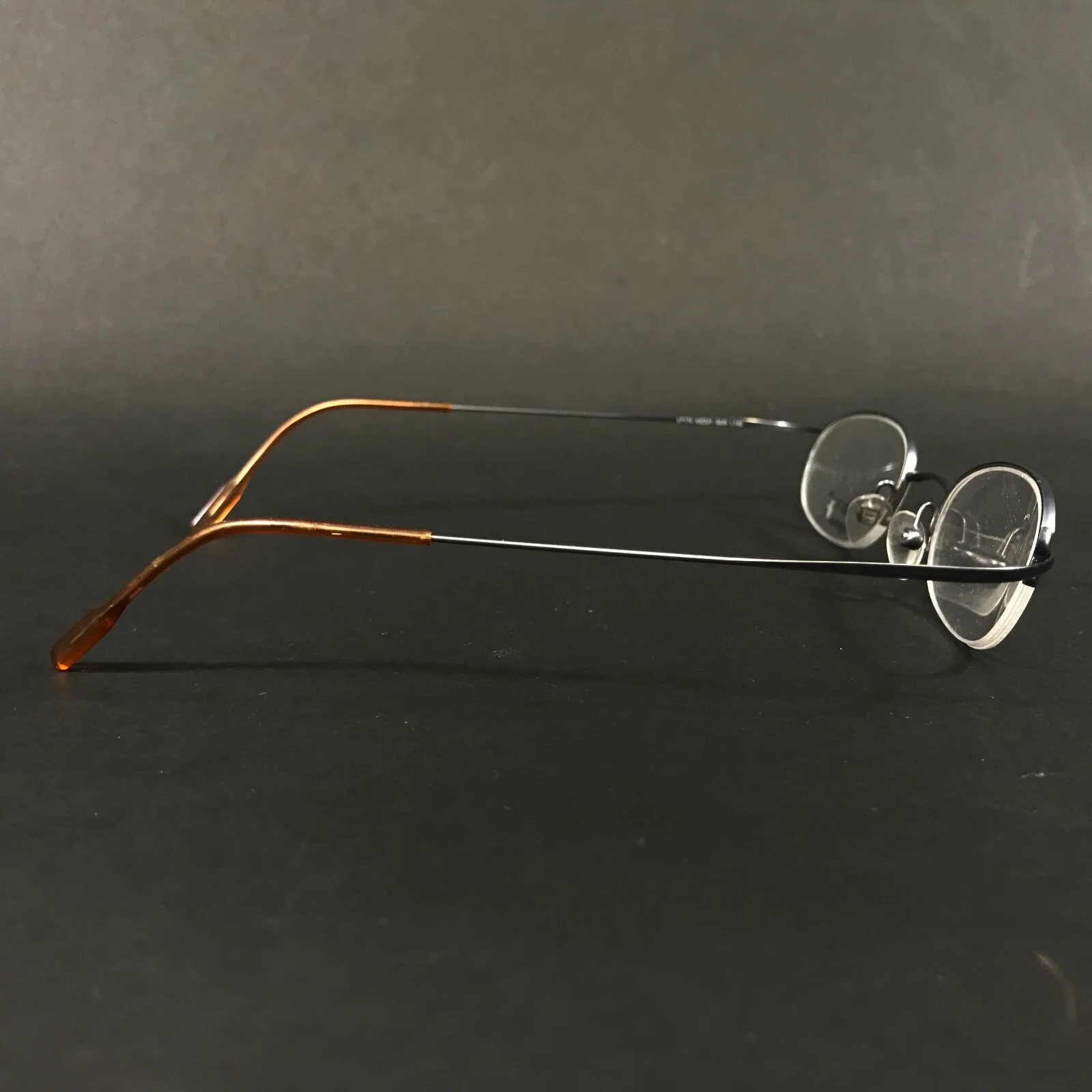 London Fog Eyeglasses Frames LF174 GUN Grey Round Half Rim 43-21-140 4