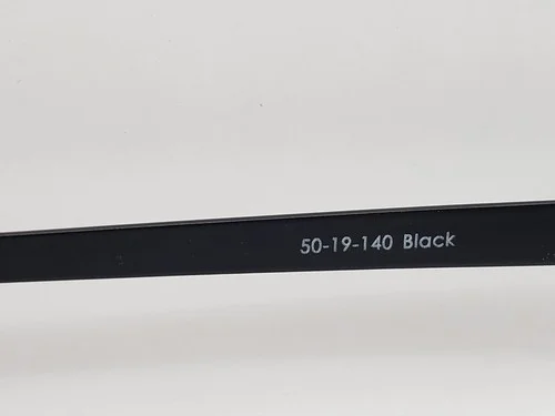 London Fog Harrison 50-19-140 Black Eyeglass Frames half frame NWOT 3