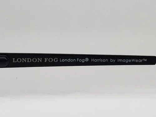 London Fog Harrison 50-19-140 Black Eyeglass Frames half frame NWOT 4