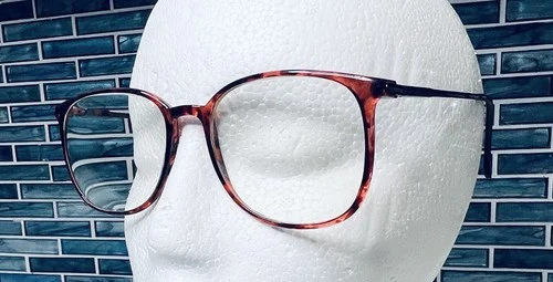 LONDON FOG Hipster EYEGLASS FRAMES (only) Oversized Cat Horned Tortoiseshell 2