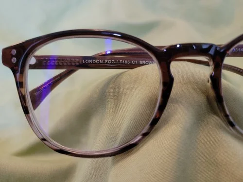 LONDON FOG LF105 RECTANGULAR PLASTIC EYEGLASS FRAMES BROWN 51-20-145 Preowned 2