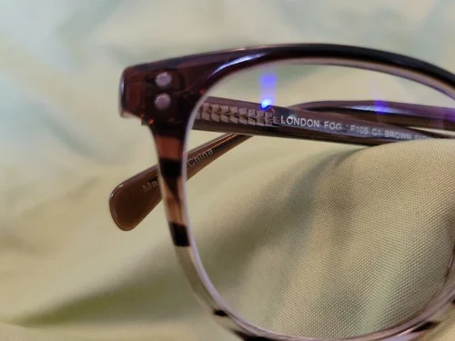 LONDON FOG LF105 RECTANGULAR PLASTIC EYEGLASS FRAMES BROWN 51-20-145 Preowned 4