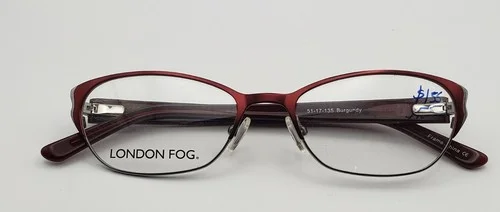 London Fog Winnie Eyeglass Frames Only 51-17-135 Burgundy Eyeglasses