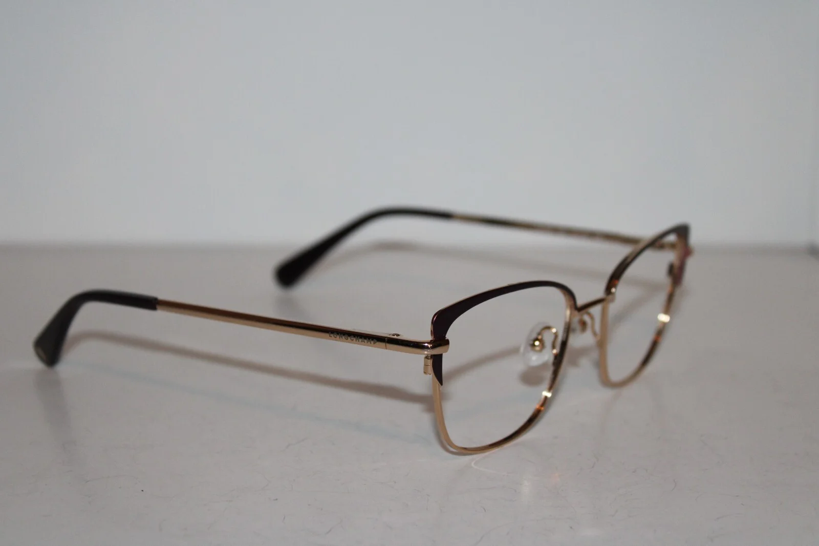 Longchamp Eyeglasses Frames LO2108 602 Dark Purple Gold 51-18-140 demo unit 2