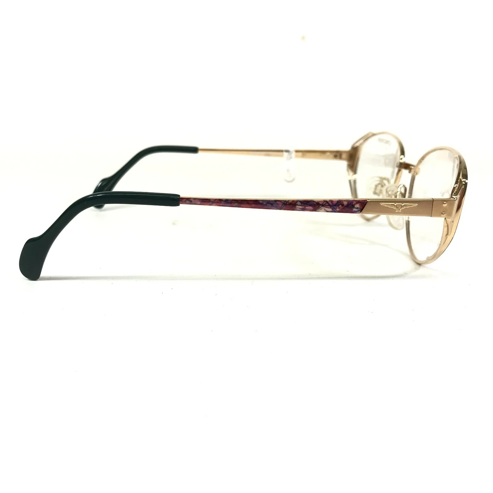 Longines Eyeglasses Frames 4540 656 Purple Marble Gold Round 2Pac 53-17-135 4