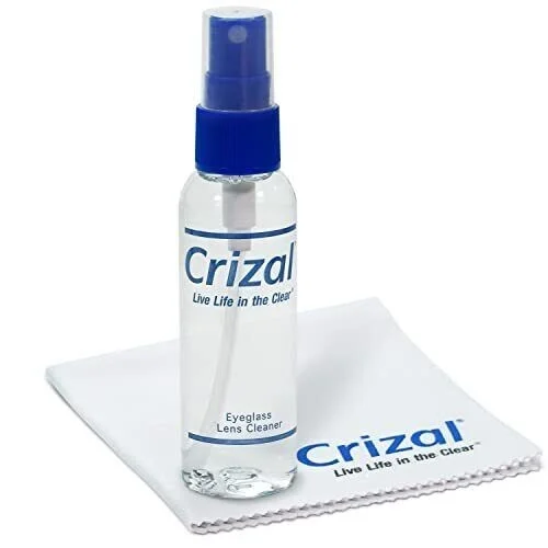 Lot 1 PC CRIZAL Eyeglasses Cleaning Cloth and CRIZAL Lens Cleaner ( Spray) 1 PC