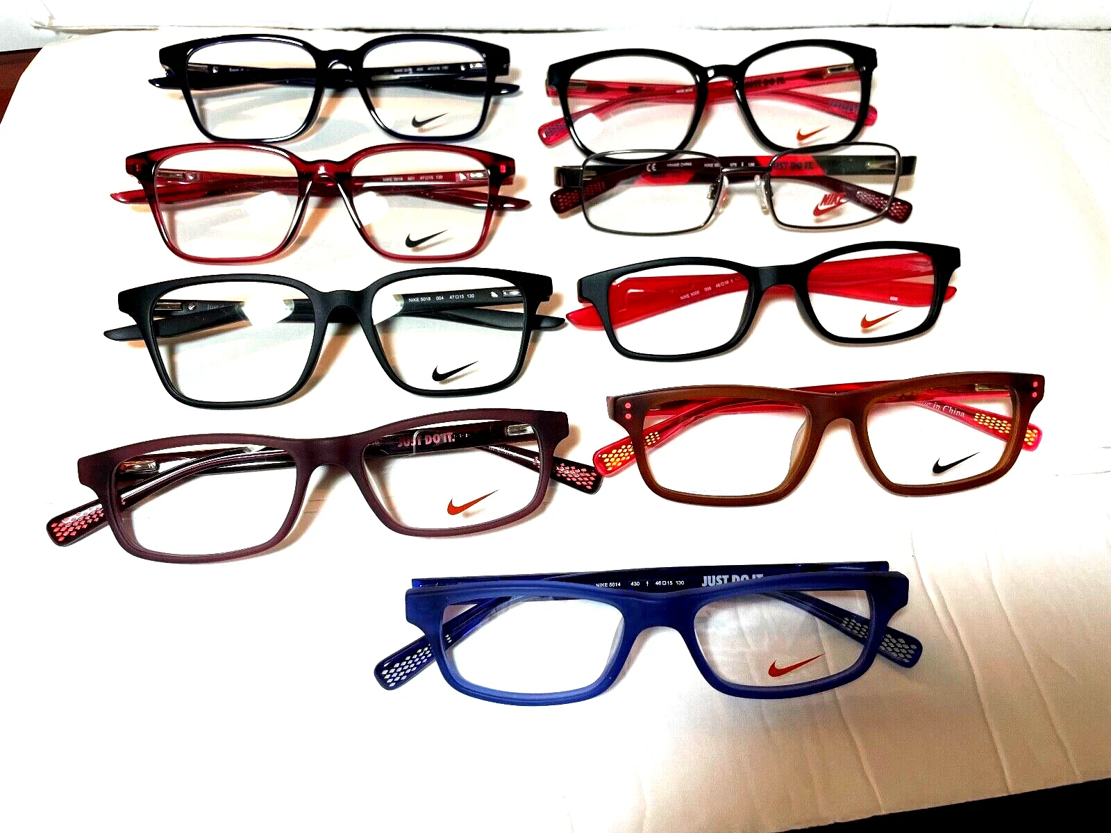 LOT 9 pr AUTHENTIC NEW NIKE EYEGLASSES FRAME ASSORTED KIDS CHILDREN FRAMES SALE