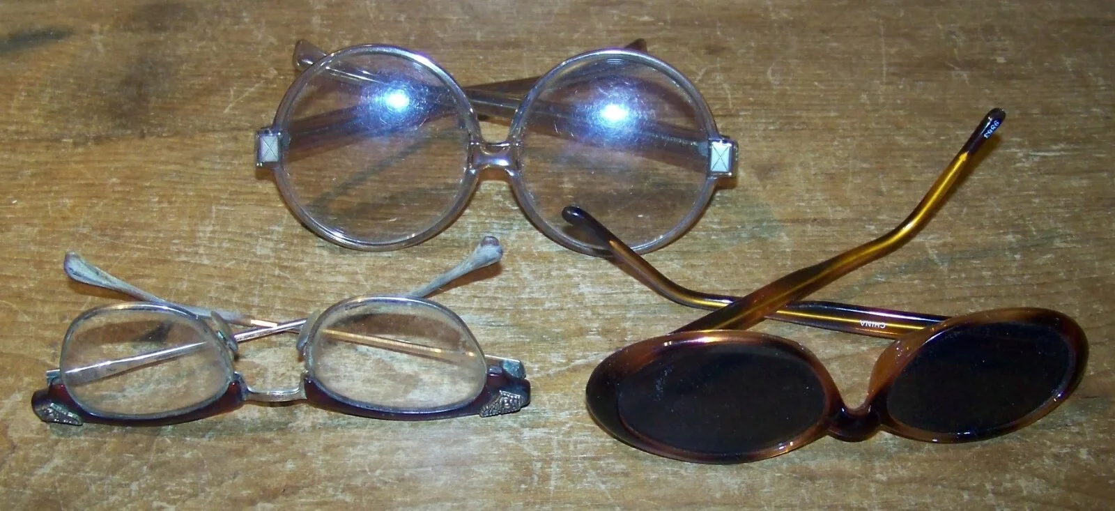 LOT FUNKY MOD RETRO EYEGLASSES SUNGLASSES ELTON JOHN SET VINTAGE
