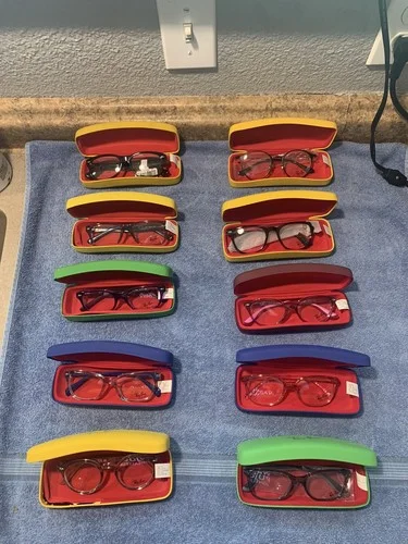 Lot Of 10 Kids RayBan Eyeglasses Frames with Cases 4