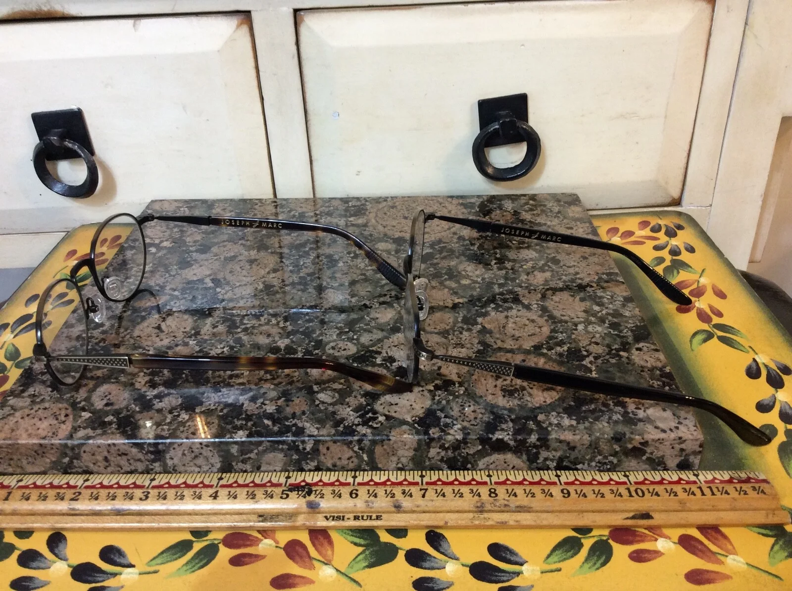 Lot of 2 Joseph Marc 4128 Black & Havana 47x19x145 Eyeglasses Frames Preowned 4