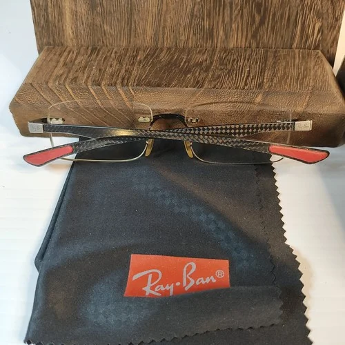 Lot of 2 Ray-Ban Eyeglasses/Frames - RB6076 2553 & RB8404 2509 - Rectangle 3