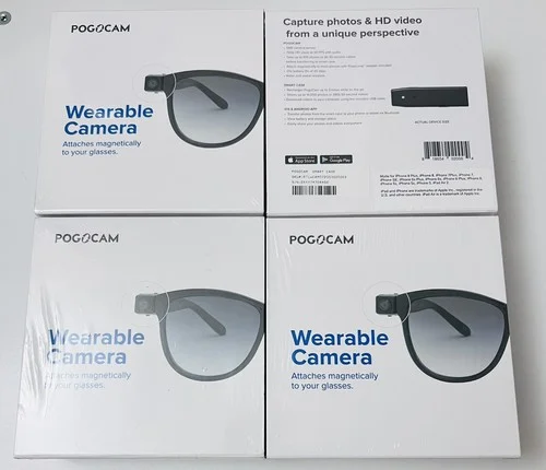 Lot Of 4 New Sealed POGOCAM Wearable Magnetic Eye Glasses Camera By PogoTec