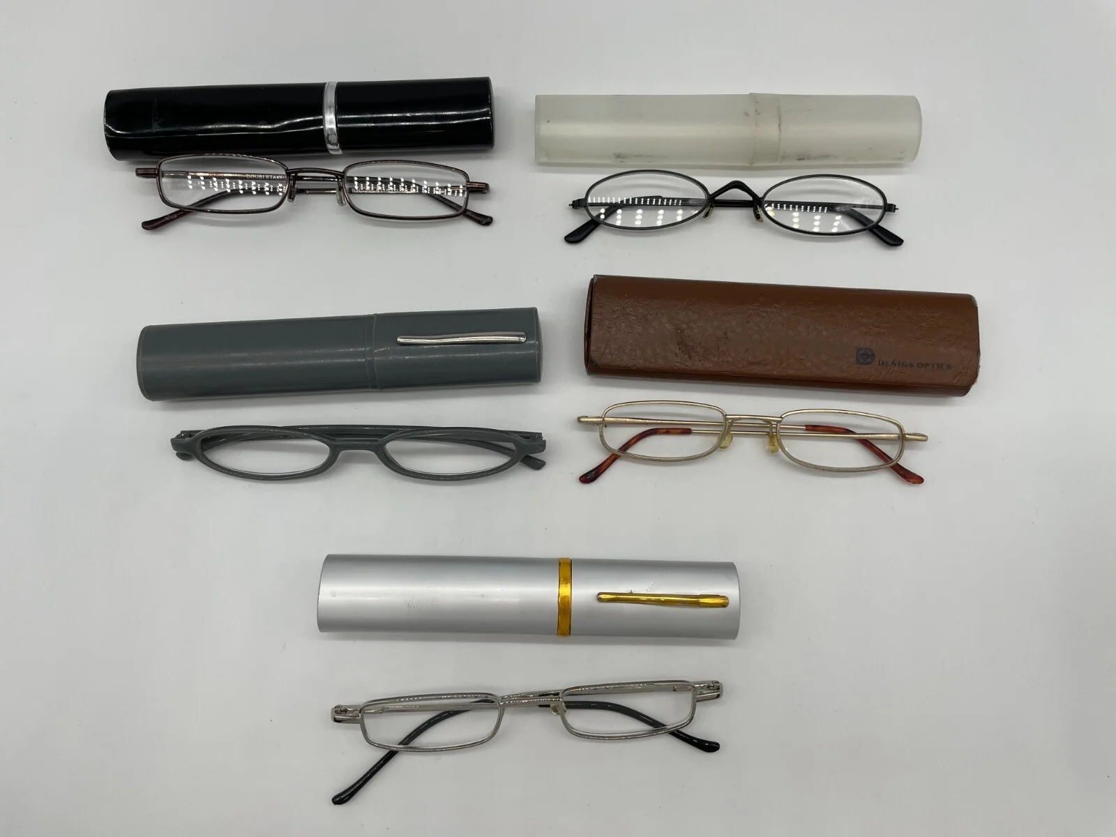 Lot of 5 pcs – Eyeglass Frames: New Bee Reader, Design Optics & other + Cases 2