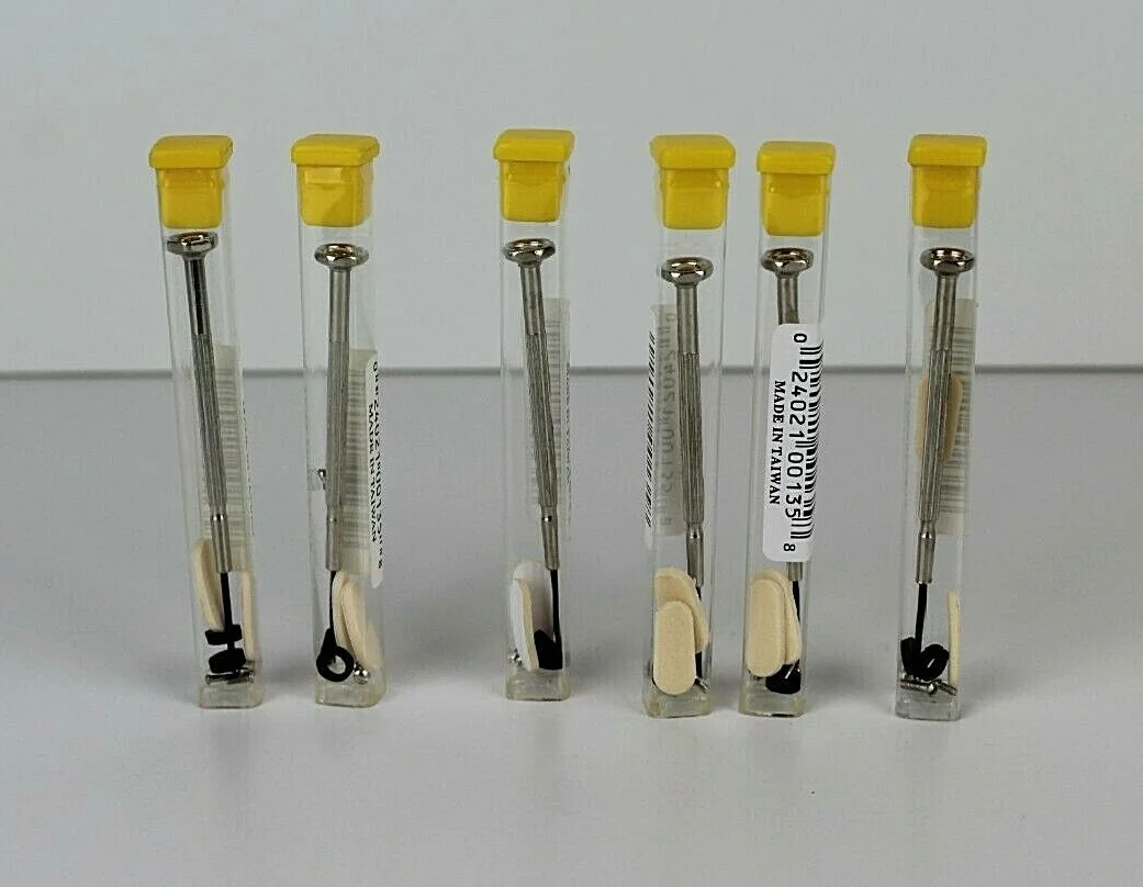 Lot Of 6 11pc Eyeglass Repair Kit Screwdriver Nose Pads Screws Tighteners