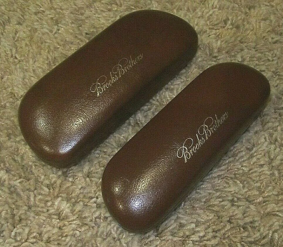 Lot of Two Brooks Brothers Simulated Leather Designer Eyeglass Cases 2