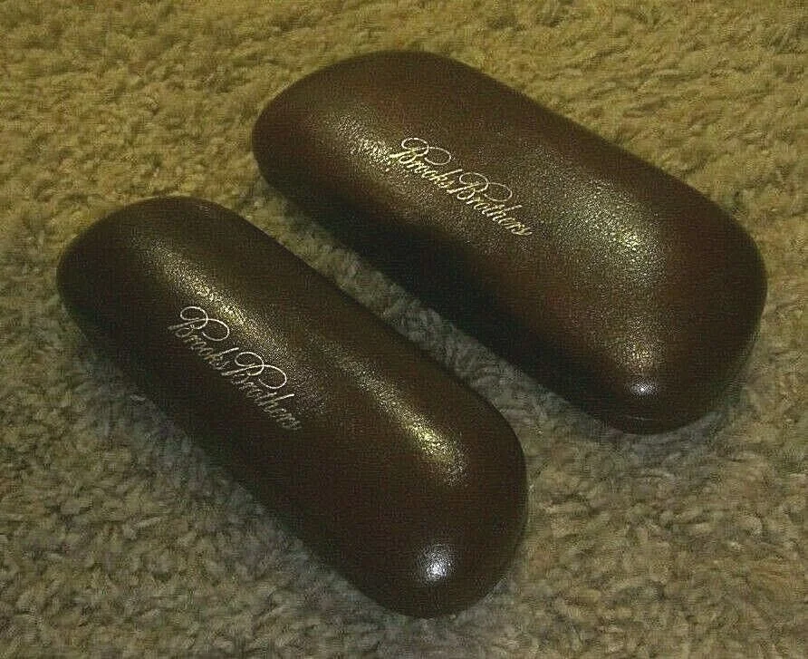Lot of Two Brooks Brothers Simulated Leather Designer Eyeglass Cases 3