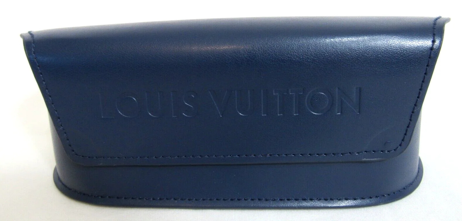 Louis Vuitton Blue Logo Eyeglass Sunglass Case Lined Box EUC 1
