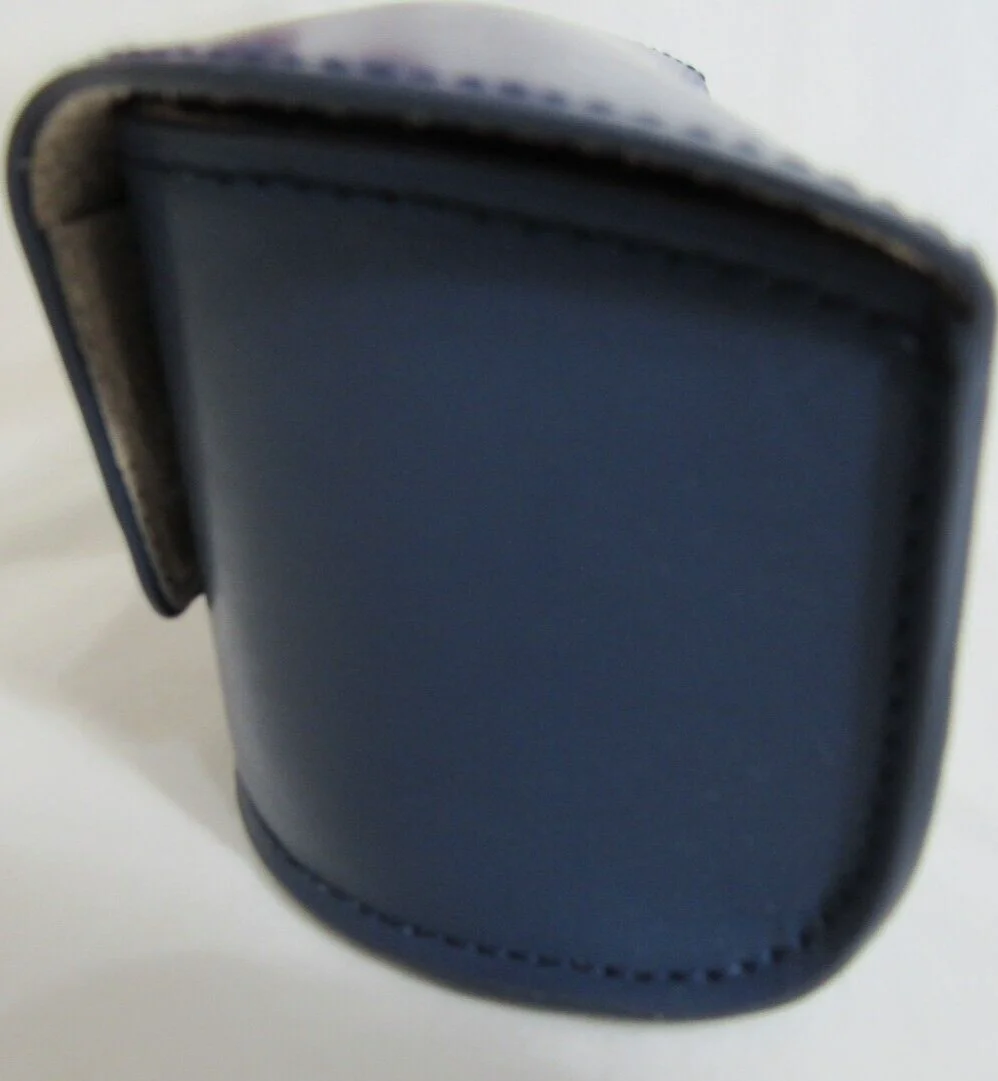 Louis Vuitton Blue Logo Lined Eyeglass Sunglass Case EUC 4