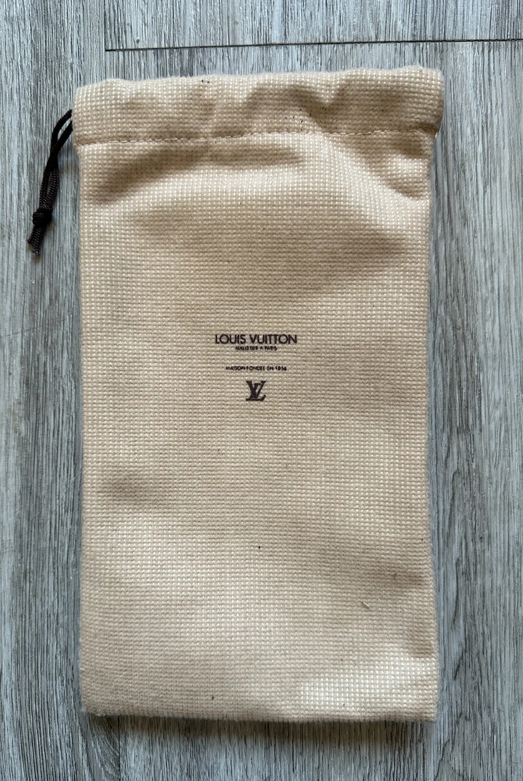 Louis Vuitton Dust Bag Eyeglass Case Neckless Drawstring Felt Gift Authentic 1