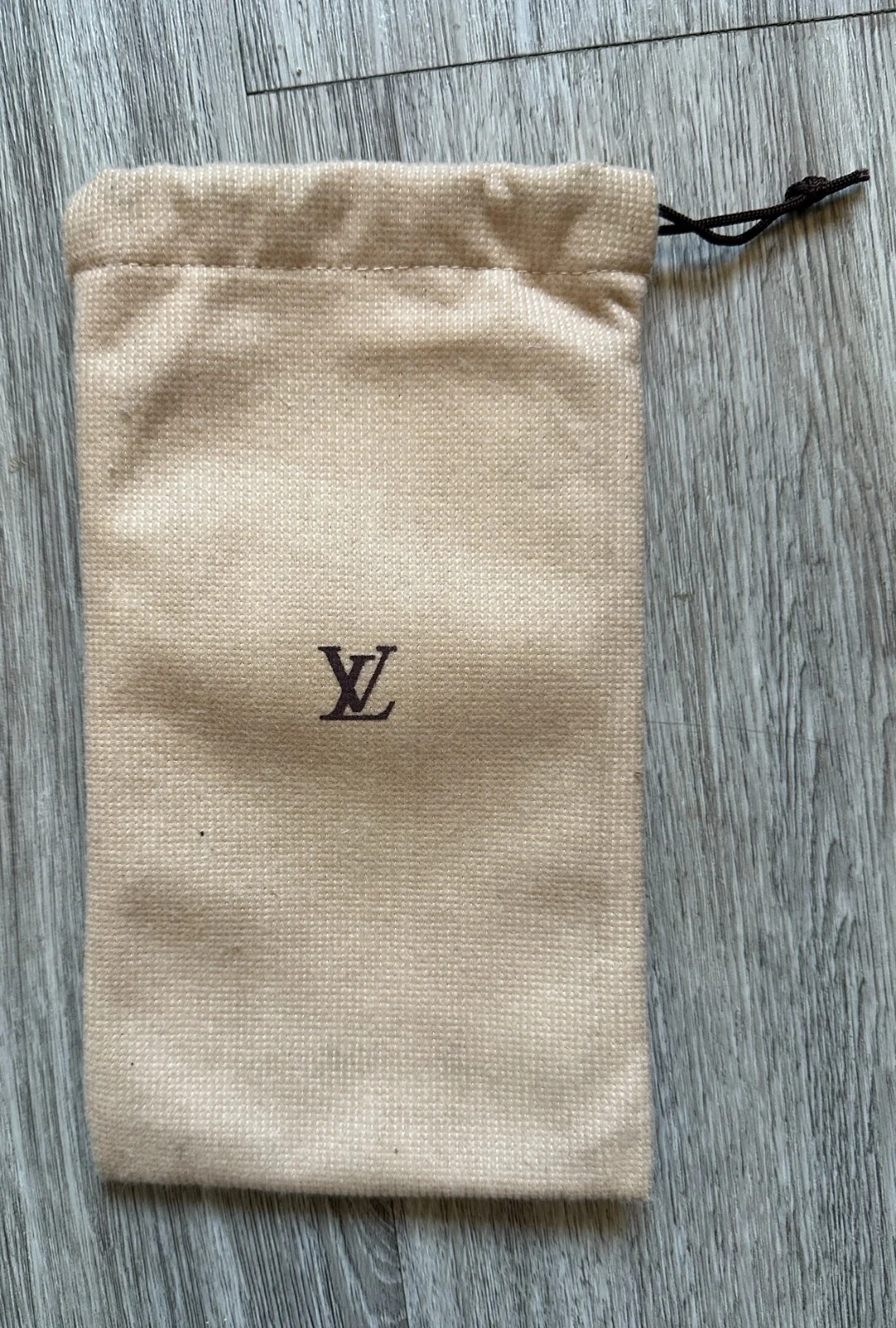 Louis Vuitton Dust Bag Eyeglass Case Neckless Drawstring Felt Gift Authentic 2