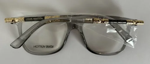 louis Vuitton’s 2184 Gray Eyeglass Frame 49 Eye size/ Hard Case/Cloth/Pouch 2