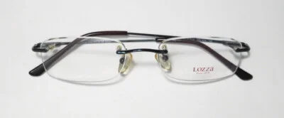 LOZZA VL1396 K14 RECTANGULAR SHAPE RIMLESS FRAME ITALIAN BRAND NAME EYEGLASSES 2