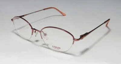 LOZZA VL1409 A85 HALF RIM SPRING HINGES OVAL SHAPE ITALIAN BRAND NAME EYEGLASSES
