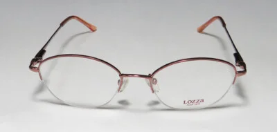LOZZA VL1409 A85 HALF RIM SPRING HINGES OVAL SHAPE ITALIAN BRAND NAME EYEGLASSES 3