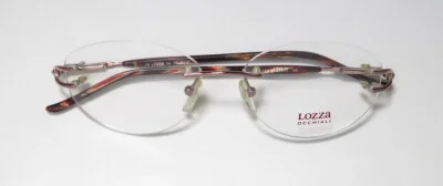 LOZZA VL1435 A15 RIMLESS CAT EYES SHAPE CRYSTALS ON TEMPLES ITALIAN EYEGLASSES 2
