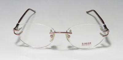 LOZZA VL1435 A15 RIMLESS CAT EYES SHAPE CRYSTALS ON TEMPLES ITALIAN EYEGLASSES 3