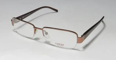 LOZZA VL2126 0R72 METAL HALF RIM FRAME ITALIAN BRAND NAME MODERN LOGO EYEGLASSES