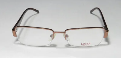 LOZZA VL2126 0R72 METAL HALF RIM FRAME ITALIAN BRAND NAME MODERN LOGO EYEGLASSES 3