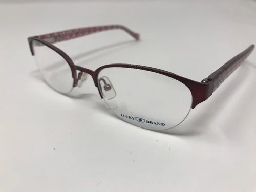 Lucky Brand Eyeglasses Frames COASTAL 49-16-135 Burgendy Flex Half Rim Z818