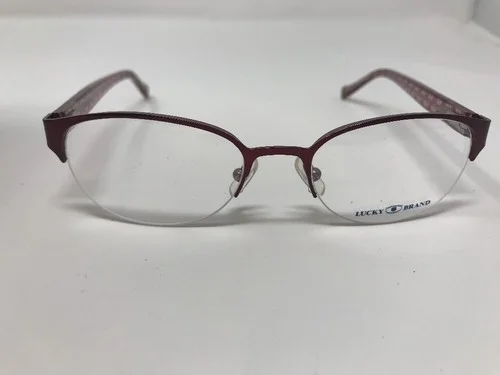 Lucky Brand Eyeglasses Frames COASTAL 49-16-135 Burgendy Flex Half Rim Z818 3