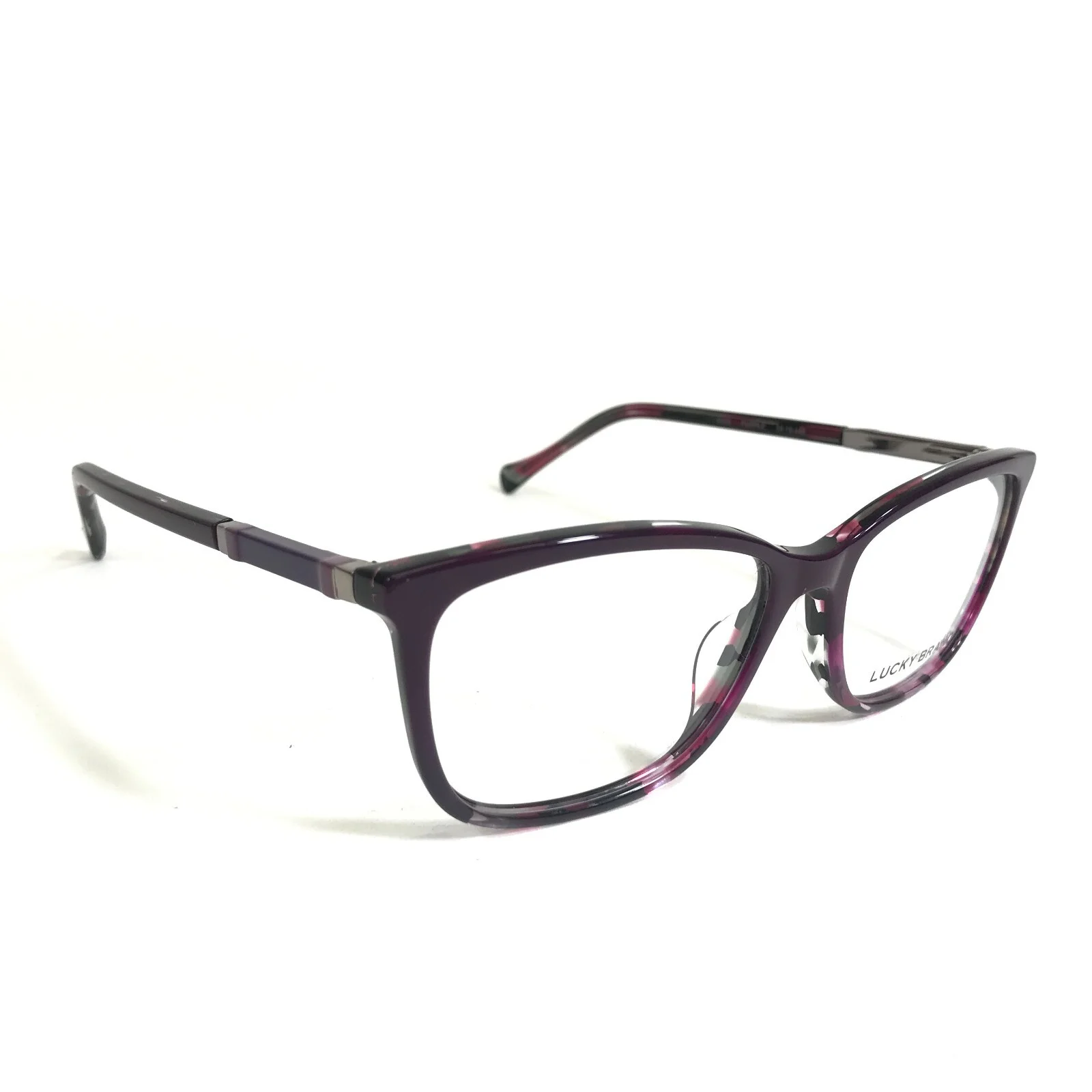 Lucky Brand Eyeglasses Frames D225 PURPLE Tortoise Cat Eye Full Rim 54-16-140 2