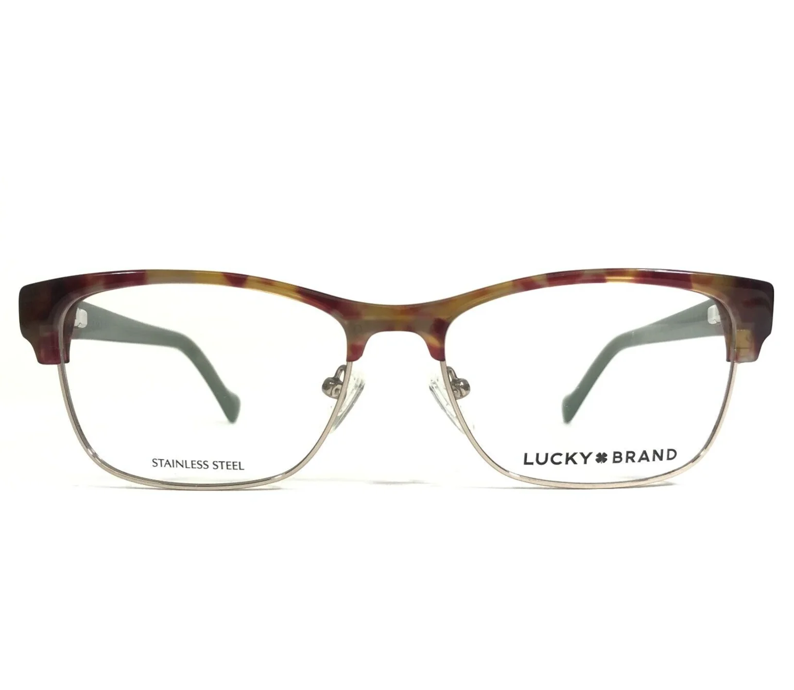 Lucky Brand Eyeglasses Frames D228 TORTOISE/GREEN Gold Square Full Rim 52-16-140