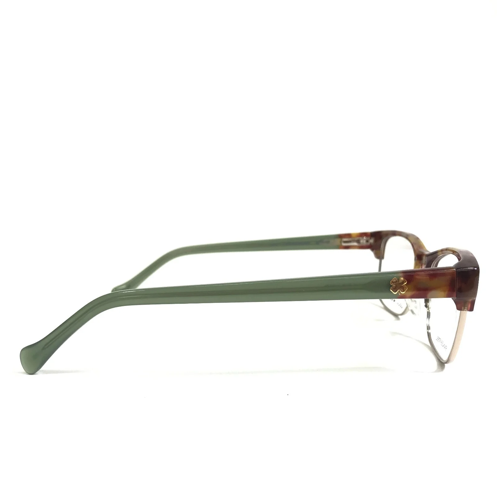 Lucky Brand Eyeglasses Frames D228 TORTOISE/GREEN Gold Square Full Rim 52-16-140 3