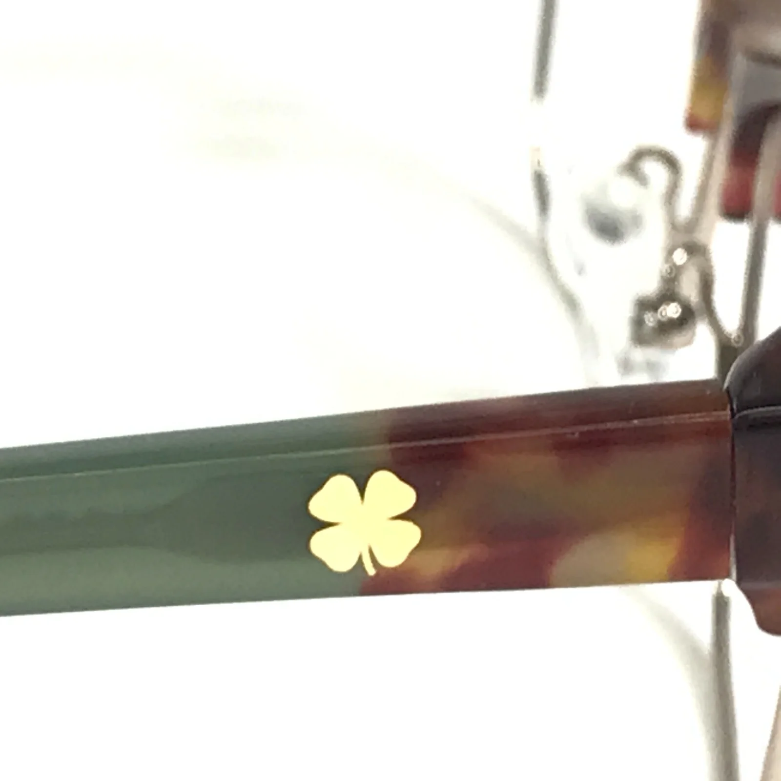 Lucky Brand Eyeglasses Frames D228 TORTOISE/GREEN Gold Square Full Rim 52-16-140 4