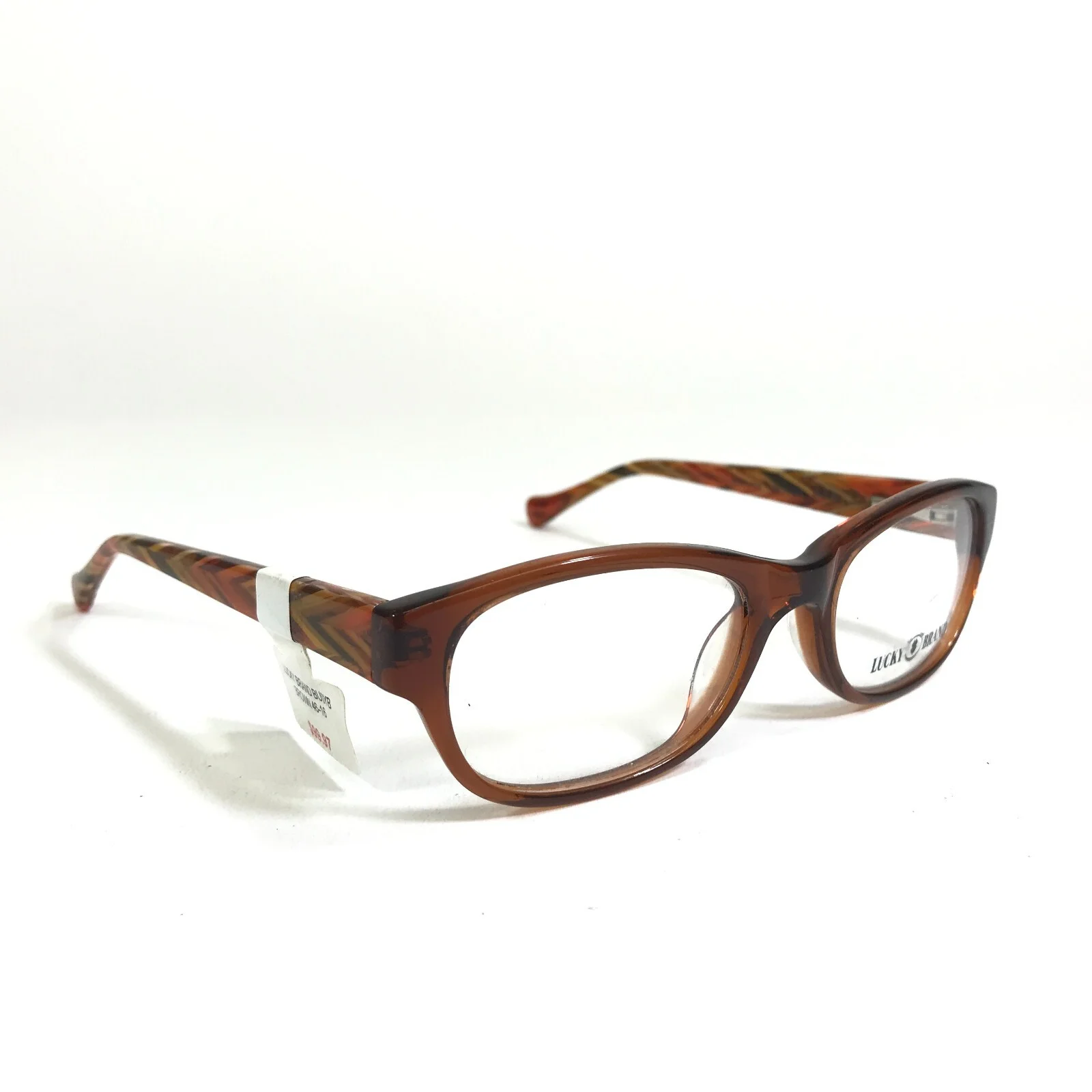 Lucky Brand Eyeglasses Frames Kids Busy Bee Brown Square Full Rim 46-16-1215 3