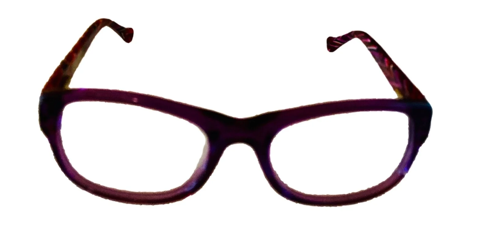 Lucky Brand Womens Eyeglass Plum Soft Rectangle Plastic Busy Bee 46mm 2