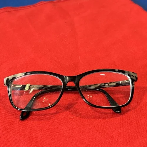 Lulu Guinness Black Silver Tortoise eyeglass frame 8-16-145 Women’s Prescription