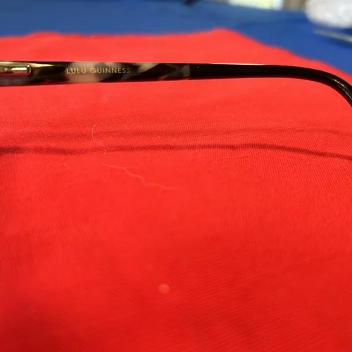 Lulu Guinness Black Silver Tortoise eyeglass frame 8-16-145 Women’s Prescription 4